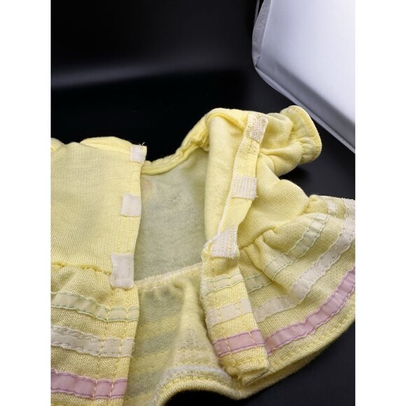 Cabbage Patch Kids Yellow HEART Shirt Dress Vtg 1983 Original Fleece Coleco Vtg - Picture 10 of 13